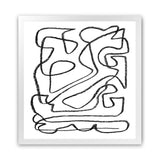 Shop Story (Square) Art Print-Abstract, Black, Dan Hobday, Square, View All, White-framed painted poster wall decor artwork