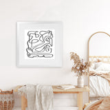 Shop Story (Square) Art Print-Abstract, Black, Dan Hobday, Square, View All, White-framed painted poster wall decor artwork