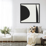 Shop Minimal Black 1 (Square) Canvas Art Print-Abstract, Black, Dan Hobday, Neutrals, Square, View All-framed wall decor artwork