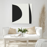 Shop Minimal Black 1 (Square) Canvas Art Print-Abstract, Black, Dan Hobday, Neutrals, Square, View All-framed wall decor artwork