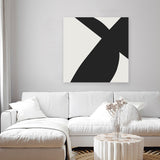 Shop Minimal Black 2 (Square) Canvas Art Print-Abstract, Black, Dan Hobday, Square, View All-framed wall decor artwork