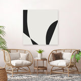 Shop Minimal Black 3 (Square) Canvas Art Print-Abstract, Black, Dan Hobday, Neutrals, Square, View All-framed wall decor artwork