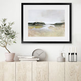 Shop Gold Lake View Art Print-Abstract, Dan Hobday, Green, Horizontal, Neutrals, Rectangle, View All-framed painted poster wall decor artwork