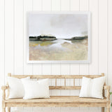 Shop Gold Lake View Art Print-Abstract, Dan Hobday, Green, Horizontal, Neutrals, Rectangle, View All-framed painted poster wall decor artwork