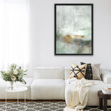 Shop Golden Horizon Canvas Art Print-Abstract, Dan Hobday, Green, Grey, Portrait, Rectangle, View All-framed wall decor artwork