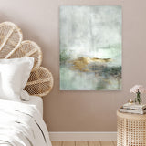 Shop Golden Horizon Canvas Art Print-Abstract, Dan Hobday, Green, Grey, Portrait, Rectangle, View All-framed wall decor artwork