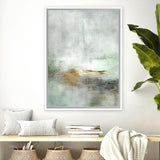 Shop Golden Horizon Canvas Art Print-Abstract, Dan Hobday, Green, Grey, Portrait, Rectangle, View All-framed wall decor artwork