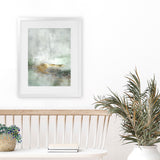 Shop Golden Horizon Art Print-Abstract, Dan Hobday, Green, Grey, Portrait, Rectangle, View All-framed painted poster wall decor artwork