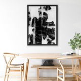 Shop Plume Canvas Art Print-Abstract, Black, Dan Hobday, Portrait, Rectangle, View All-framed wall decor artwork
