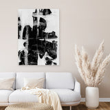 Shop Plume Canvas Art Print-Abstract, Black, Dan Hobday, Portrait, Rectangle, View All-framed wall decor artwork