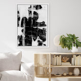 Shop Plume Canvas Art Print-Abstract, Black, Dan Hobday, Portrait, Rectangle, View All-framed wall decor artwork