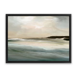 Shop Sennen Cove Canvas Art Print-Abstract, Blue, Dan Hobday, Horizontal, Rectangle, View All, Yellow-framed wall decor artwork