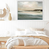 Shop Sennen Cove Canvas Art Print-Abstract, Blue, Dan Hobday, Horizontal, Rectangle, View All, Yellow-framed wall decor artwork