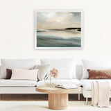 Shop Sennen Cove Art Print-Abstract, Blue, Dan Hobday, Horizontal, Rectangle, View All, Yellow-framed painted poster wall decor artwork