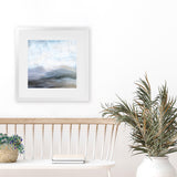 Shop Dream Lands (Square) Art Print-Abstract, Blue, Dan Hobday, Grey, Landscape, Square, View All-framed painted poster wall decor artwork