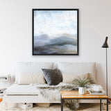 Shop Dream Lands (Square) Canvas Art Print-Abstract, Blue, Dan Hobday, Grey, Landscape, Square, View All-framed wall decor artwork