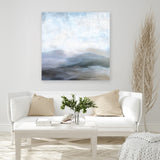 Shop Dream Lands (Square) Canvas Art Print-Abstract, Blue, Dan Hobday, Grey, Landscape, Square, View All-framed wall decor artwork