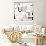 Shop Modern Rhythm (Square) Canvas Art Print-Abstract, Grey, PC, Square, View All-framed wall decor artwork