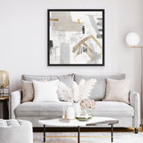 Shop Puzzled Canvas (Square) Canvas Art Print-Abstract, Neutrals, PC, Square, View All-framed wall decor artwork