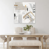 Shop Puzzled Canvas (Square) Canvas Art Print-Abstract, Neutrals, PC, Square, View All-framed wall decor artwork