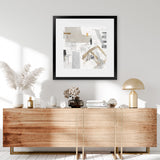 Shop Puzzled (Square) Art Print-Abstract, Neutrals, PC, Square, View All-framed painted poster wall decor artwork