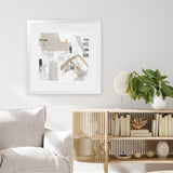 Shop Puzzled (Square) Art Print-Abstract, Neutrals, PC, Square, View All-framed painted poster wall decor artwork