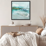 Shop Beneath The Surface (Square) Canvas Art Print-Abstract, Blue, PC, Square, View All-framed wall decor artwork