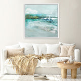 Shop Beneath The Surface (Square) Canvas Art Print-Abstract, Blue, PC, Square, View All-framed wall decor artwork