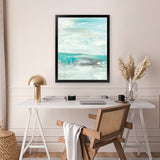 Shop Sky Over Simcoe Art Print-Abstract, Blue, PC, Portrait, Rectangle, View All, White-framed painted poster wall decor artwork