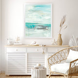 Shop Sky Over Simcoe Art Print-Abstract, Blue, PC, Portrait, Rectangle, View All, White-framed painted poster wall decor artwork