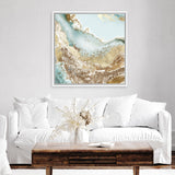 Shop Golden Chasm (Square) Canvas Art Print-Abstract, Brown, PC, Square, View All-framed wall decor artwork