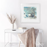 Shop Above the Mist (Square) Art Print-Abstract, Blue, PC, Square, View All-framed painted poster wall decor artwork