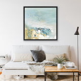 Shop Lagoon Blue (Square) Canvas Art Print-Abstract, Blue, PC, Square, View All-framed wall decor artwork