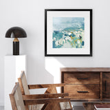 Shop Above The Sea (Square) Art Print-Abstract, Blue, PC, Square, View All-framed painted poster wall decor artwork