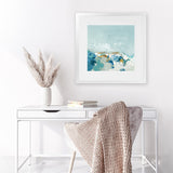 Shop Sea Pebbles (Square) Art Print-Abstract, Blue, PC, Square, View All-framed painted poster wall decor artwork