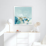 Shop Sea Pebbles (Square) Art Print-Abstract, Blue, PC, Square, View All-framed painted poster wall decor artwork