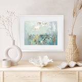 Shop Nu Bleu Art Print-Abstract, Blue, Grey, Horizontal, PC, Rectangle, View All-framed painted poster wall decor artwork