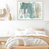 Shop Blue Glaze Canvas Art Print-Abstract, Blue, Horizontal, Landscape, PC, Rectangle, View All-framed wall decor artwork