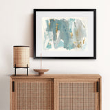 Shop Blue Glaze Art Print-Abstract, Blue, Horizontal, Landscape, PC, Rectangle, View All-framed painted poster wall decor artwork