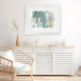 Shop Blue Glaze Art Print-Abstract, Blue, Horizontal, Landscape, PC, Rectangle, View All-framed painted poster wall decor artwork