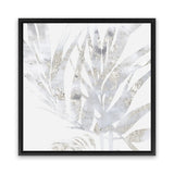 Shop Faded Leaves I (Square) Canvas Art Print-Abstract, Grey, PC, Square, View All, White-framed wall decor artwork