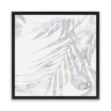 Shop Faded Leaves II (Square) Canvas Art Print-Abstract, Grey, PC, Square, View All, White-framed wall decor artwork