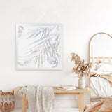 Shop Faded Leaves II (Square) Art Print-Abstract, Grey, PC, Square, View All, White-framed painted poster wall decor artwork