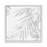 Shop Faded Leaves II (Square) Canvas Art Print-Abstract, Grey, PC, Square, View All, White-framed wall decor artwork