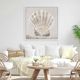 Shop Neutral Shells II (Square) Canvas Art Print-Abstract, Neutrals, PC, Square, View All-framed wall decor artwork