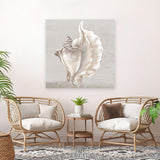 Shop Neutral Shells III (Square) Canvas Art Print-Abstract, Neutrals, PC, Square, View All-framed wall decor artwork