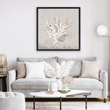 Shop Neutral Shells IV (Square) Canvas Art Print-Abstract, Neutrals, PC, Square, View All-framed wall decor artwork