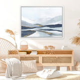 Shop Far Away Land I Canvas Art Print-Abstract, Blue, Horizontal, PC, Rectangle, View All-framed wall decor artwork