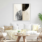Shop New Balance II (Square) Canvas Art Print-Abstract, Black, Neutrals, PC, Square, View All-framed wall decor artwork