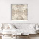 Shop Organic Circles I (Square) Canvas Art Print-Abstract, Neutrals, PC, Square, View All-framed wall decor artwork